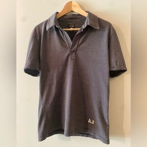 Armani Jeans Black Striped Polo Shirt